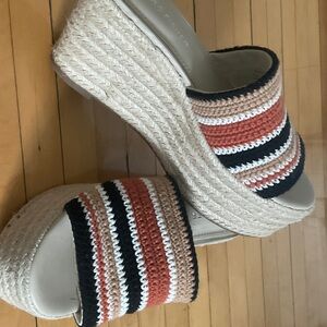 Marc Fisher Women's Platform Sandals - Black, White, Pink